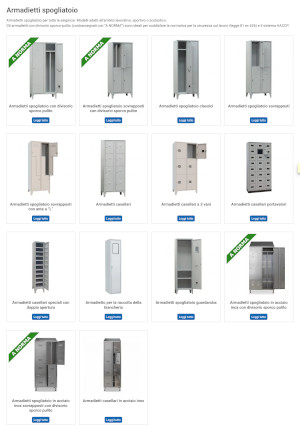 Catalogo armadietti spogliatoio Tecnomove